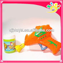 Engraçado brinquedo arma de bolha de fricção, arma de bolha piscando para crianças com água de bolha